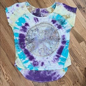 PINK Berry Custom Tie-Dye Short Sleeve Top Size L